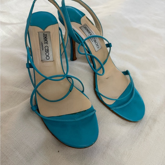 Jimmy Choo Blue Stiletto Heels - Picture 1 of 3